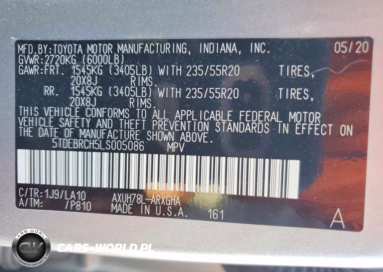 2020 Toyota Highlander Hybrid Platinum VIN:5TDEBRCH5LS005086 - 14