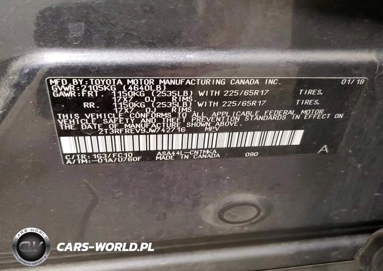 2018 Toyota Rav4 Xle VIN:2T3RFREV9JW742716 - 13
