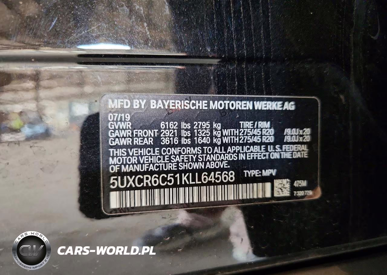 2019 BMW X5 xDrive40I VIN:5UXCR6C51KLL64568 - 13