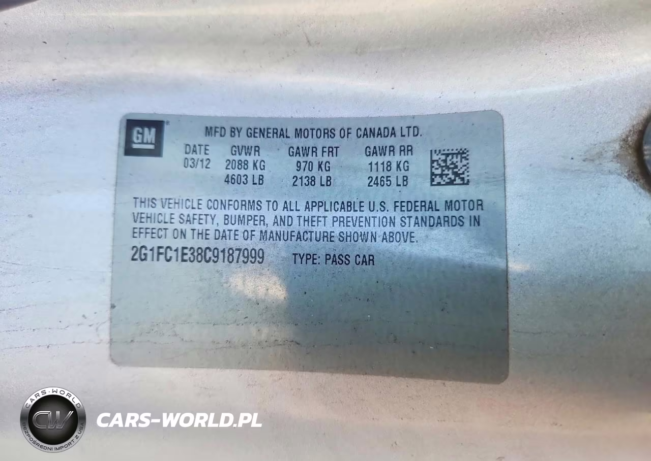 2012 Chevrolet Camaro Lt VIN:2G1FC1E38C9187999 - 12