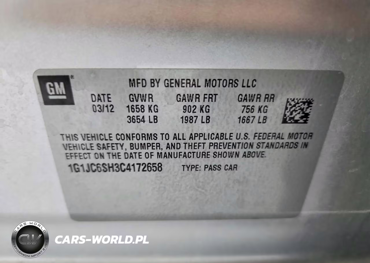 2012 Chevrolet Sonic 2Lt VIN:1G1JC6SH3C4172658 - 12