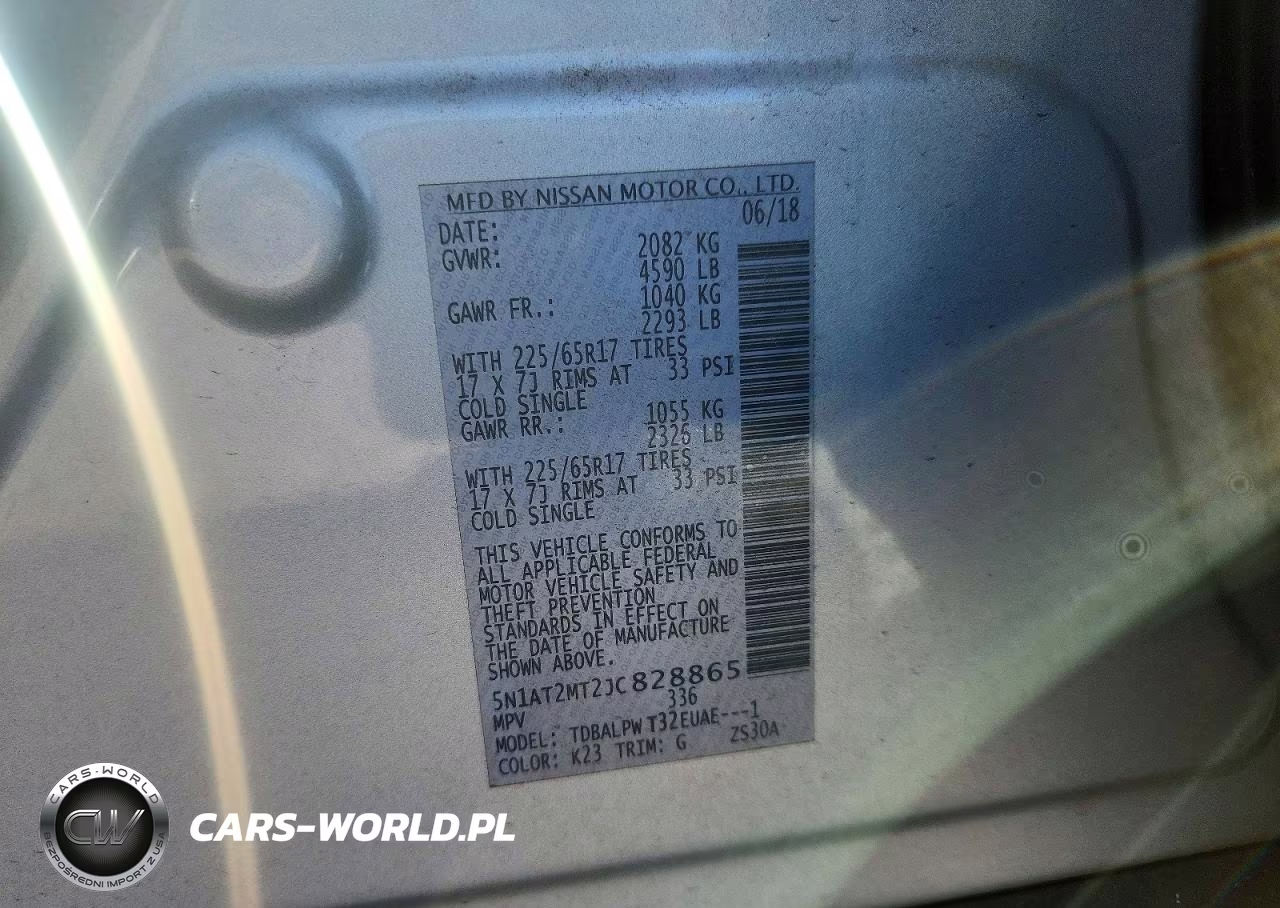 2018 Nissan Rogue S VIN:5N1AT2MT2JC828865 - 14