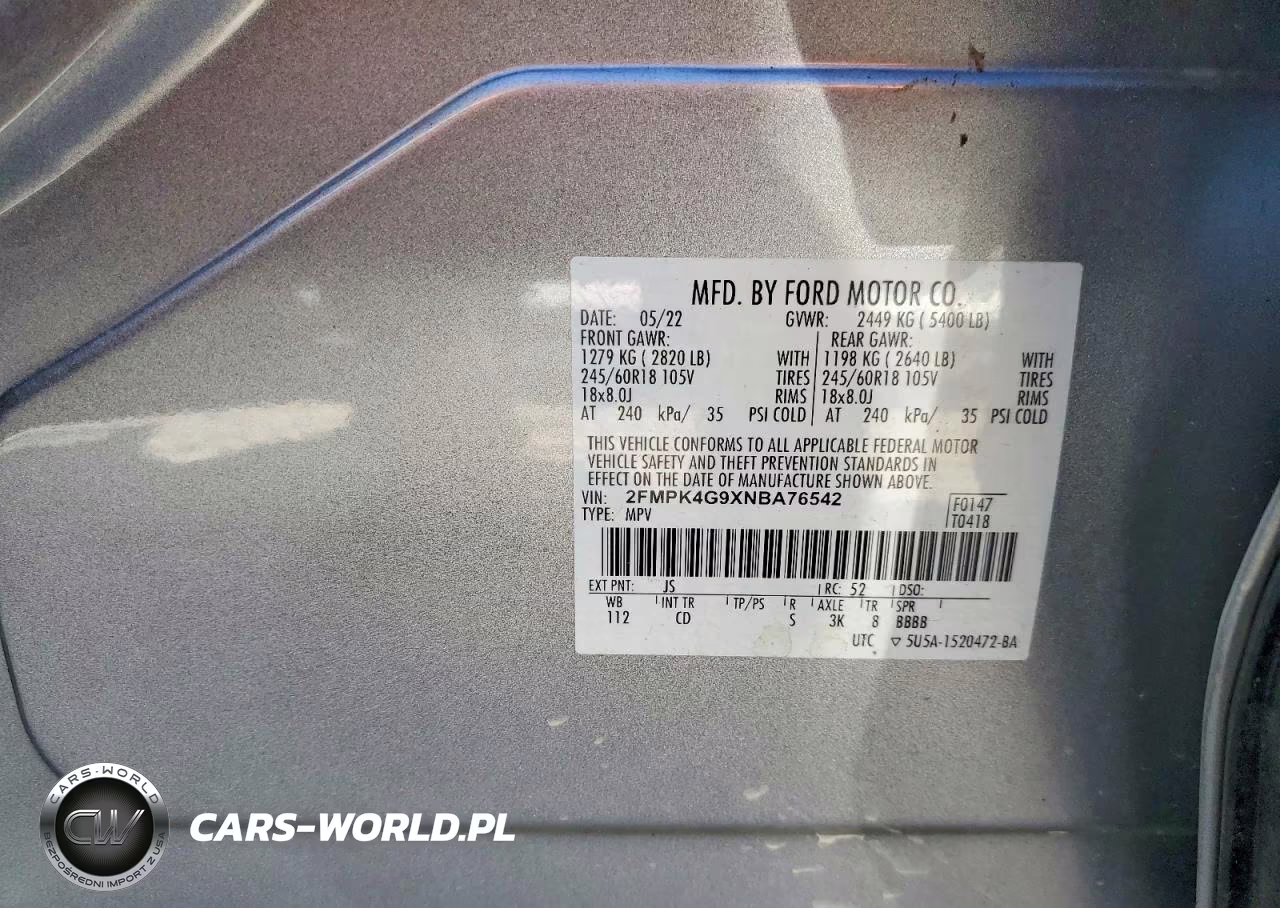 2022 Ford Edge Se VIN:2FMPK4G9XNBA76542 - 13