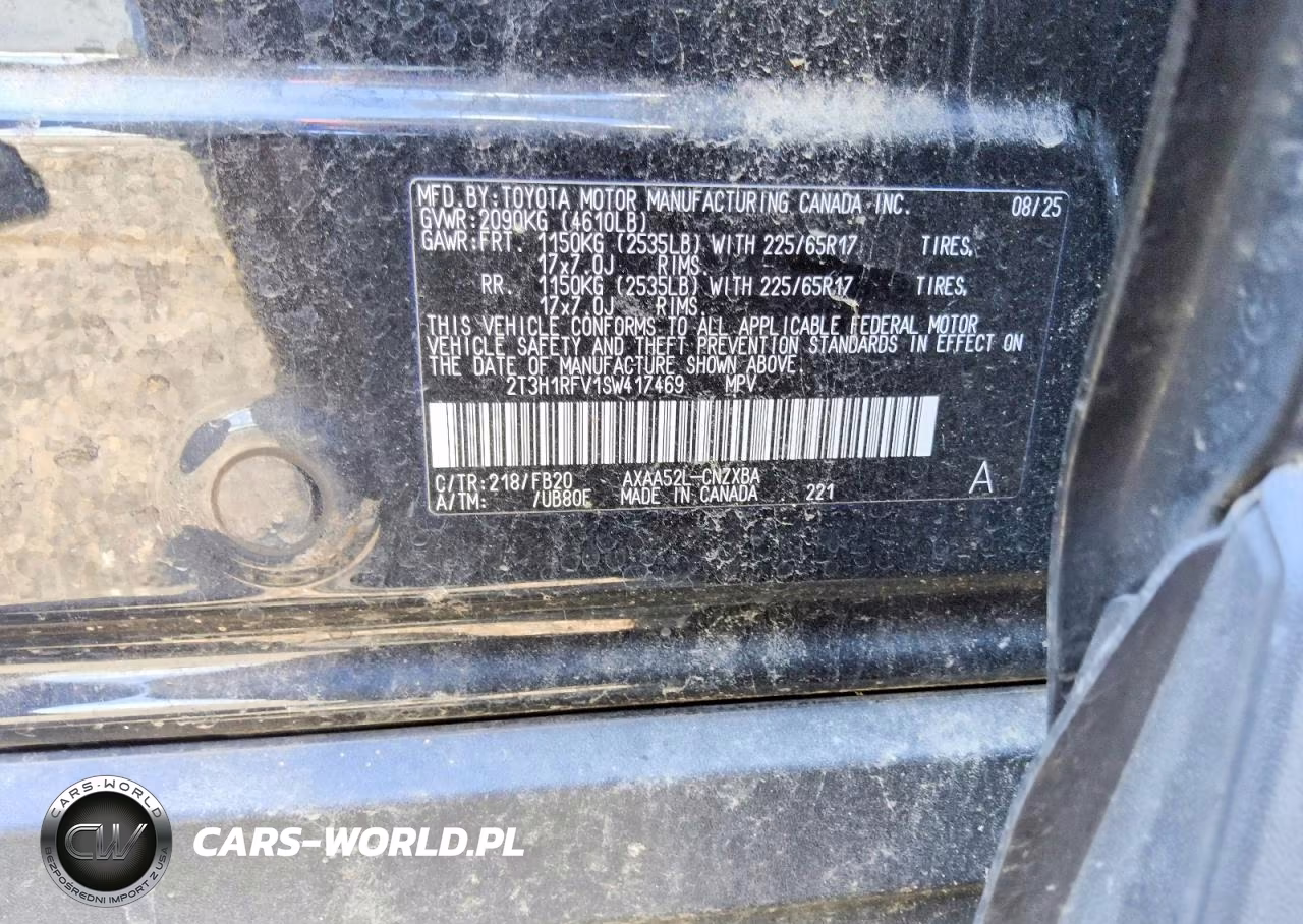 2025 Toyota Rav4 Le VIN:2T3H1RFV1SW417469 - 12