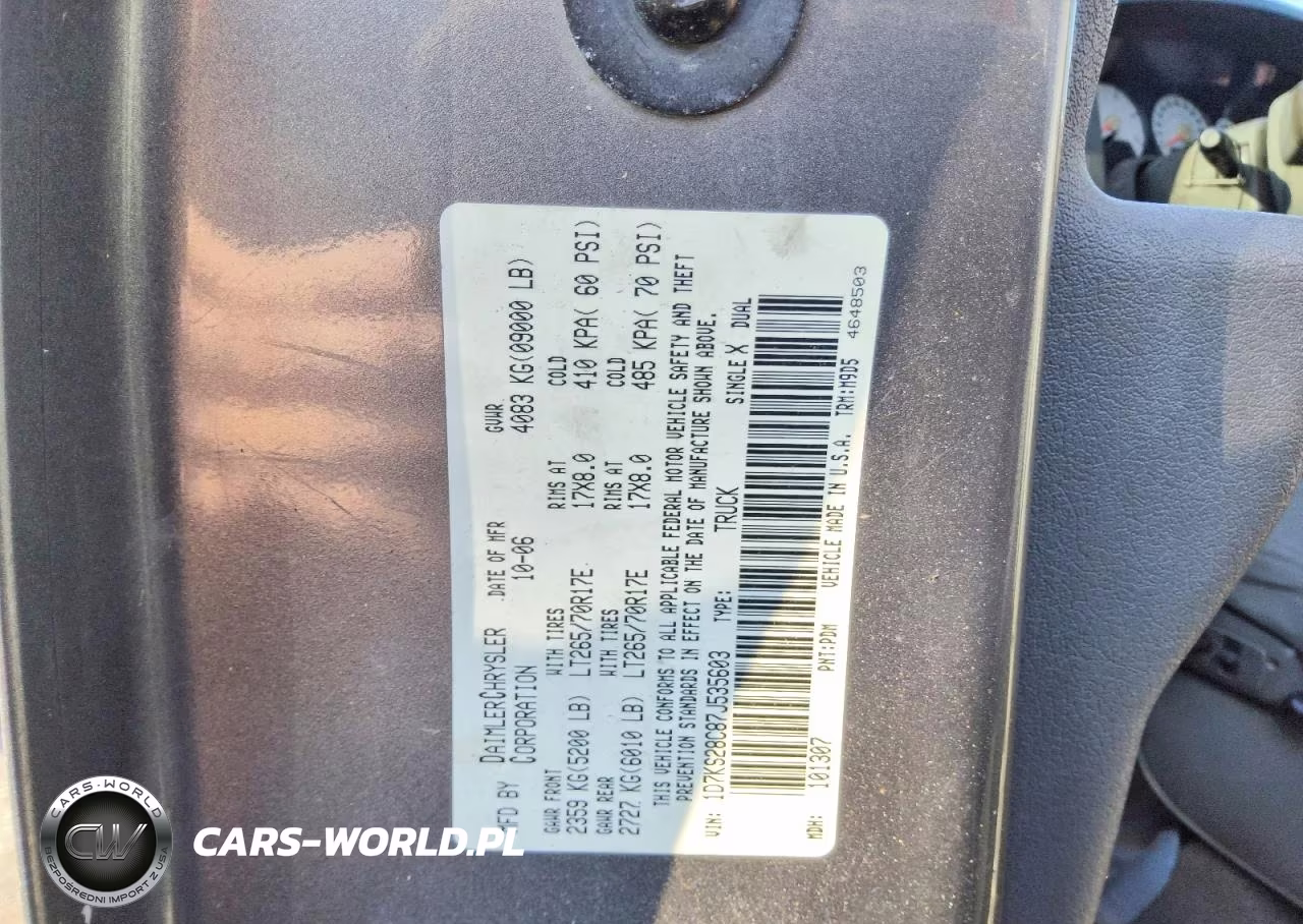 2007 Dodge Ram 2500 St VIN:1D7KS28C87J535603 - 12
