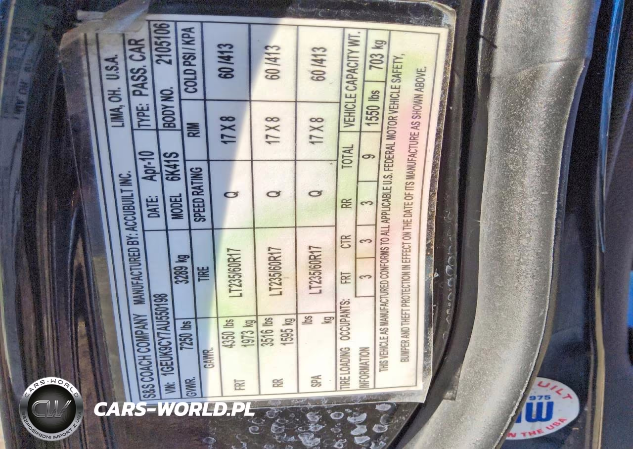 2010 Cadillac Professional Chassis VIN:1GEUK9CY7AU550198 - 12