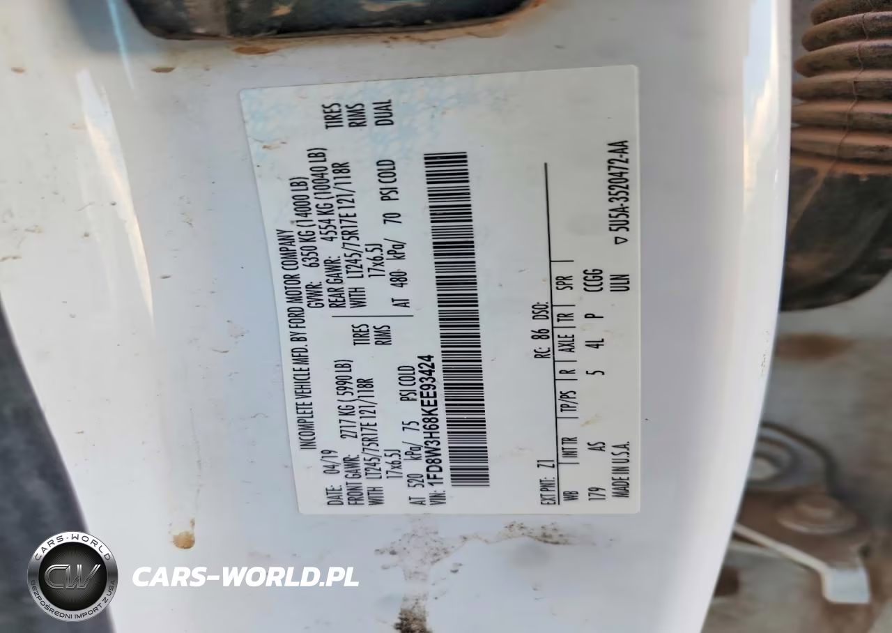 2019 Ford F350 Super Duty VIN:1FD8W3H68KEE93424 - 13