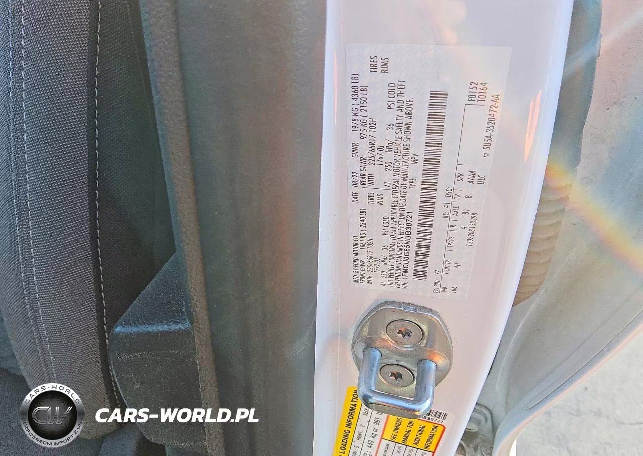 2022 Ford Escape Se VIN:1FMCU0G65NUB30721 - 13