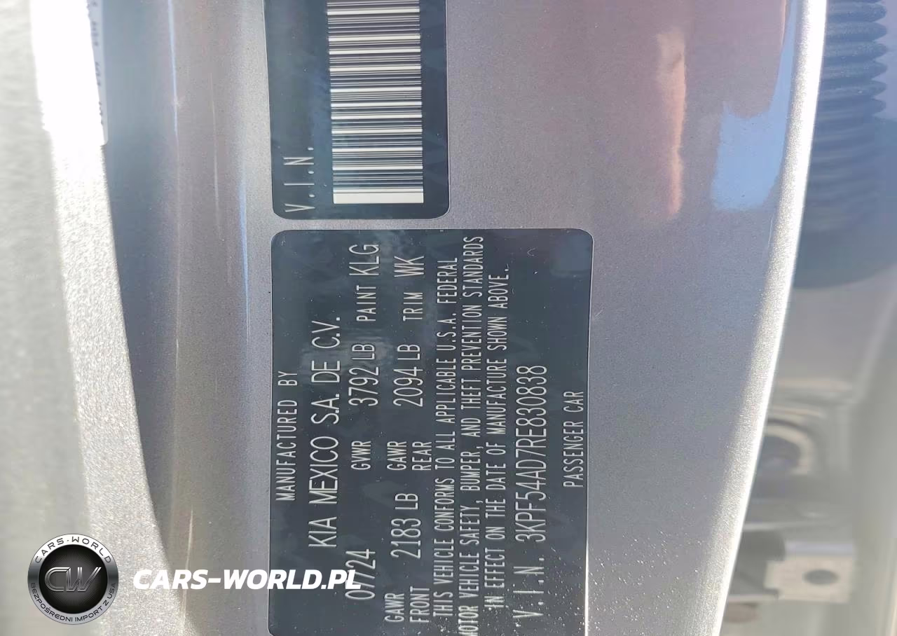 2024 Kia Forte Gt Line VIN:3KPF54AD7RE830838 - 12