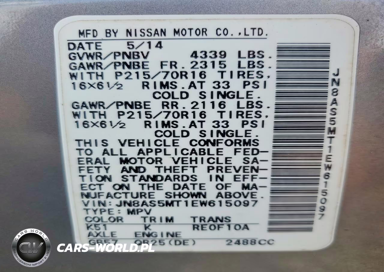 2014 Nissan Rogue Select S VIN:JN8AS5MT1EW615097 - 14