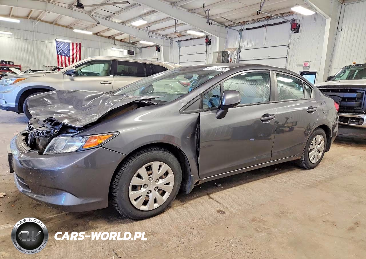 2012 Honda Civic Lx VIN:19XFB2F55CE085612 - 1