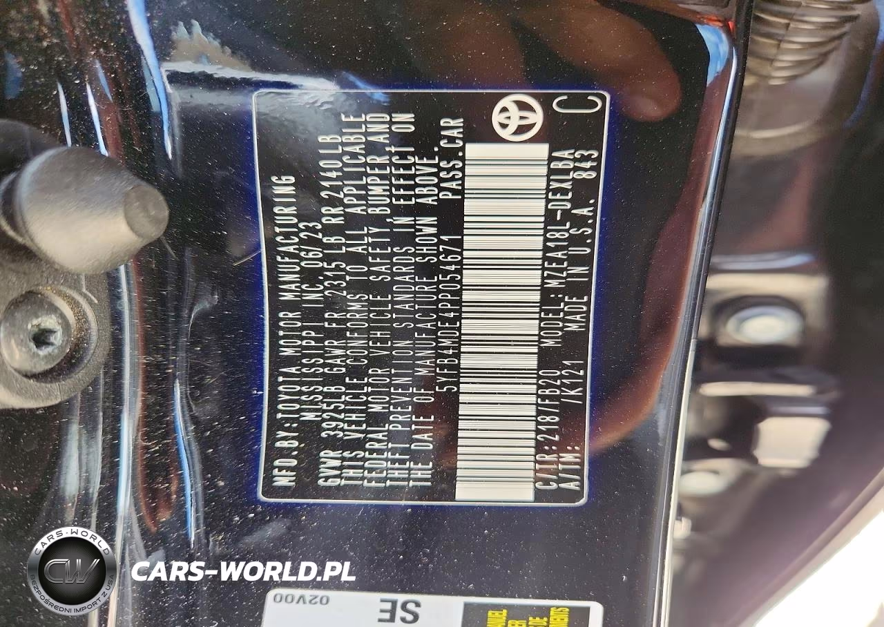 2023 Toyota Corolla Le VIN:5YFB4MDE4PP054671 - 13