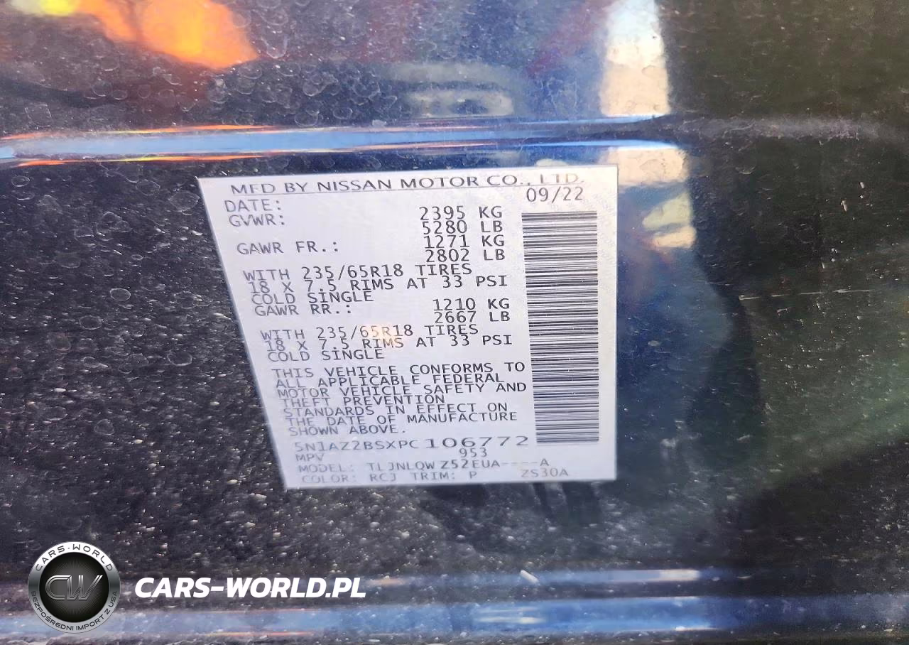 2023 Nissan Murano Sv VIN:5N1AZ2BSXPC106772 - 12