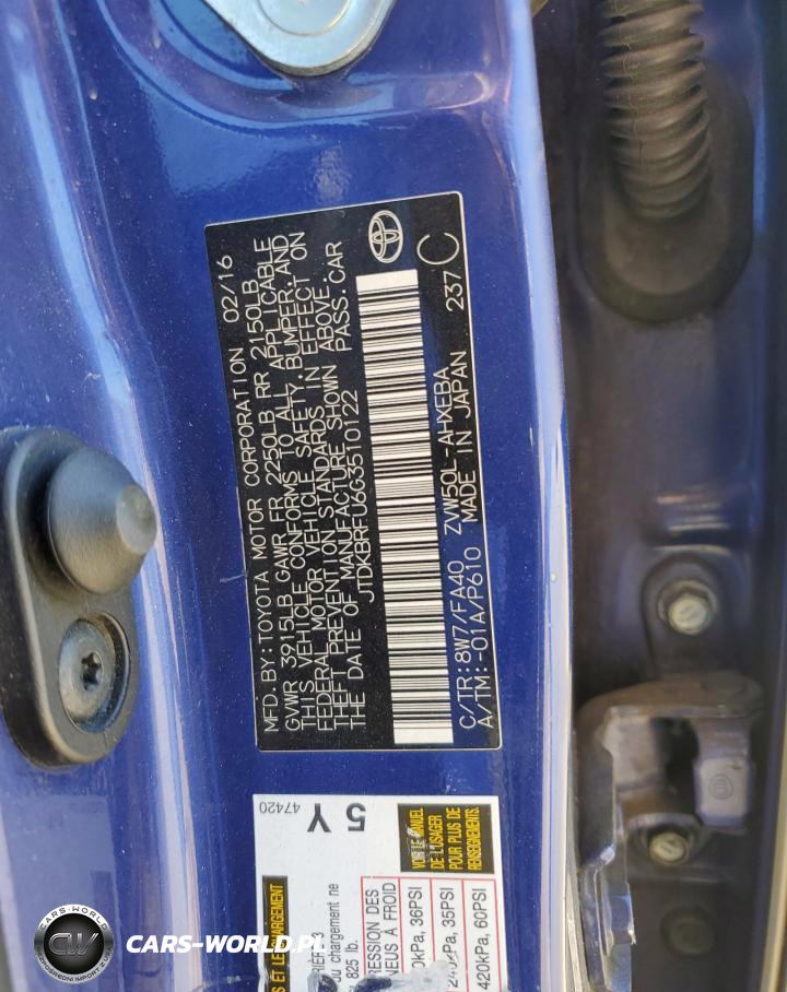 2016 Toyota Prius VIN:JTDKBRFU6G3510122 - 12