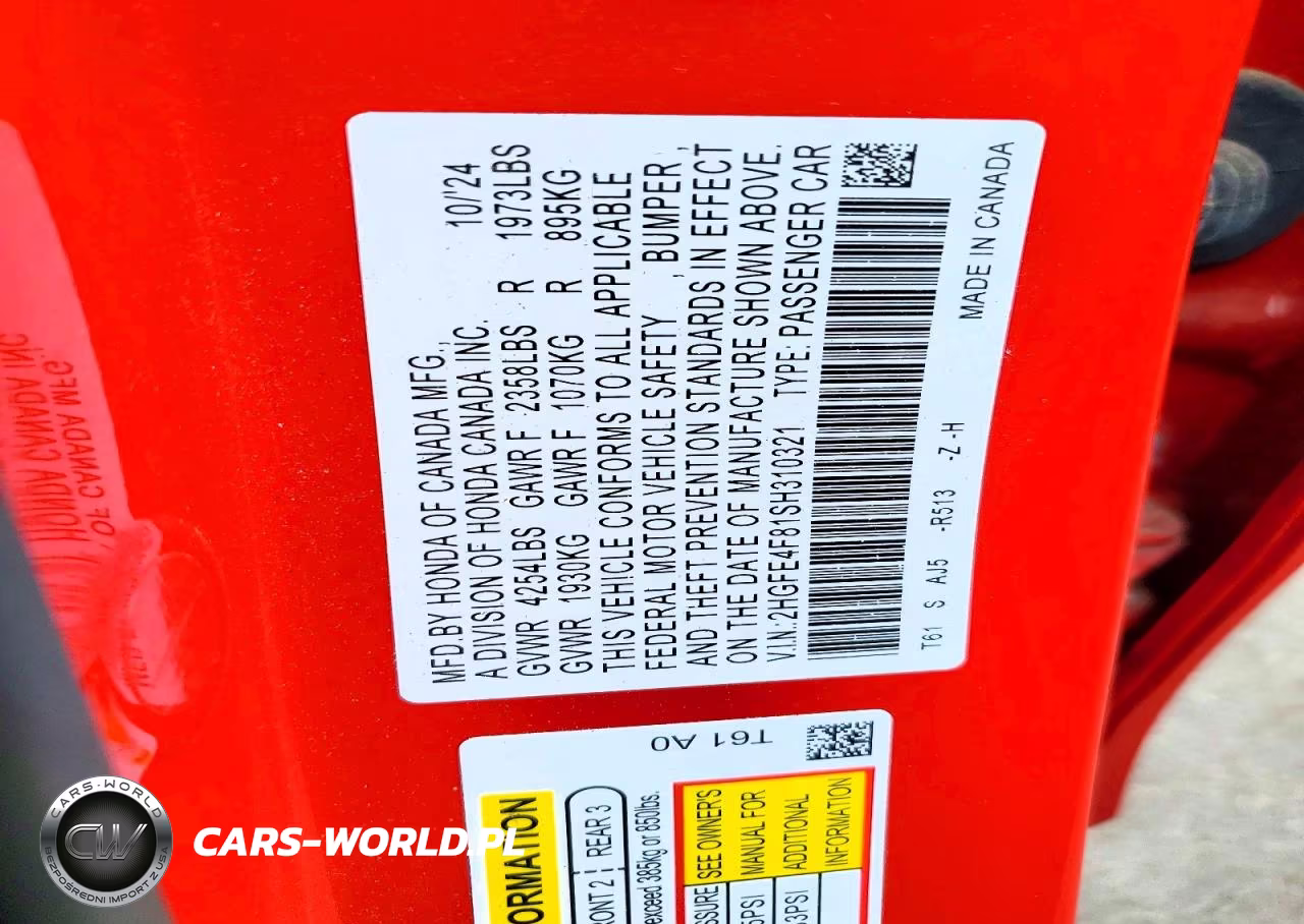2025 Honda Civic Hybrid Sport-Sport Touring VIN:2HGFE4F81SH310321 - 12