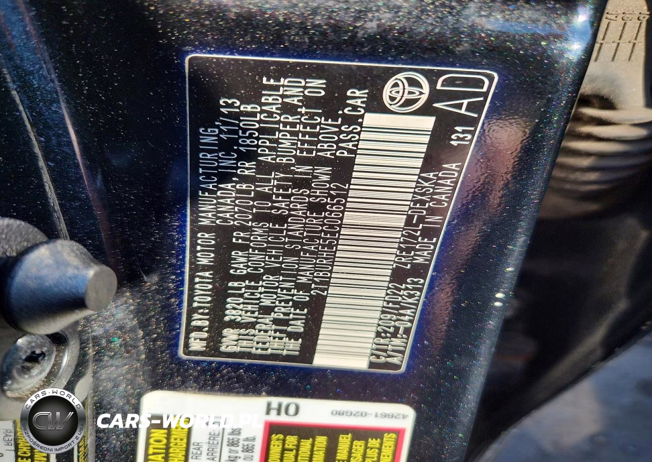 2014 Toyota Corolla S Plus VIN:2T1BURHE5EC066512 - 12