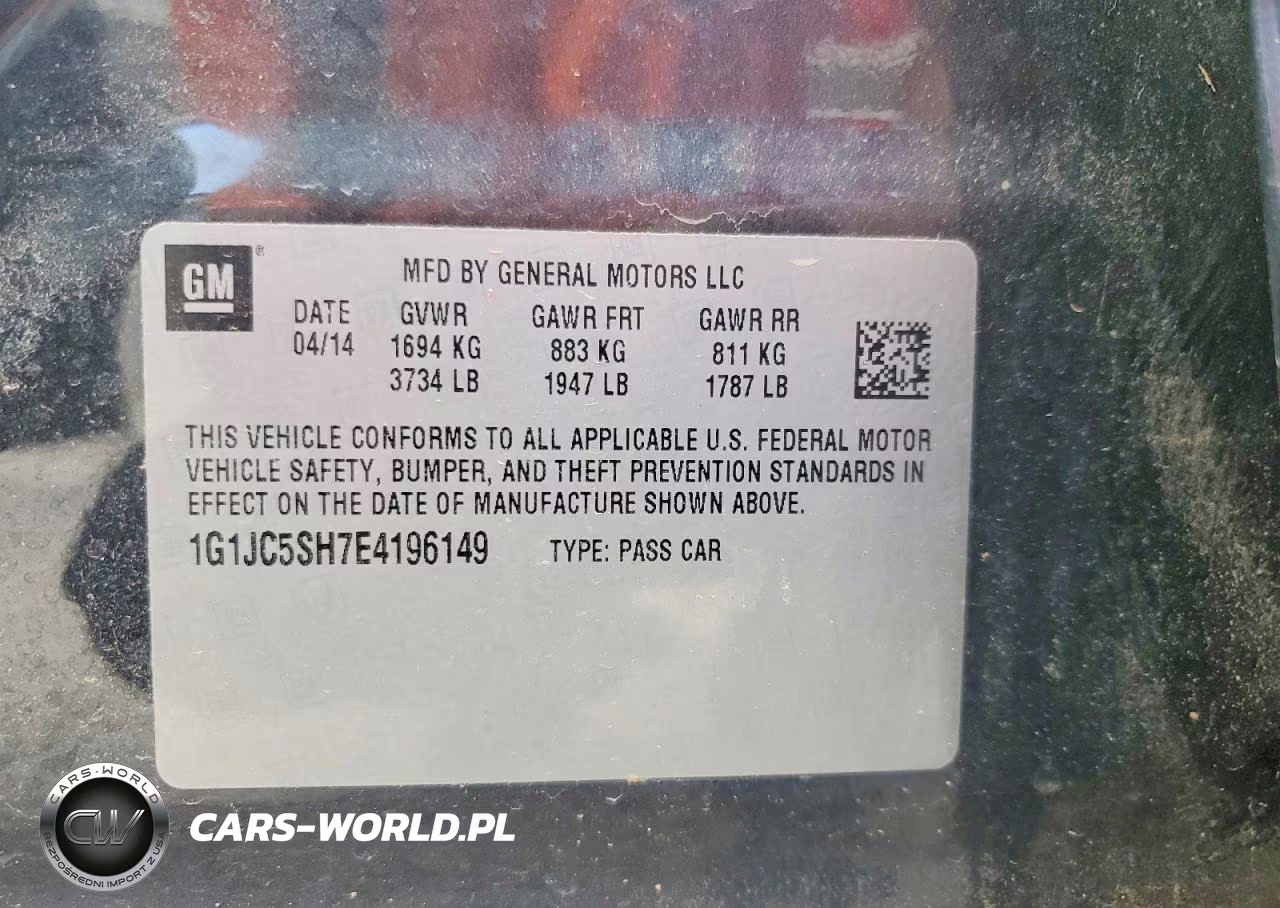 2014 Chevrolet Sonic Lt VIN:1G1JC5SH7E4196149 - 12