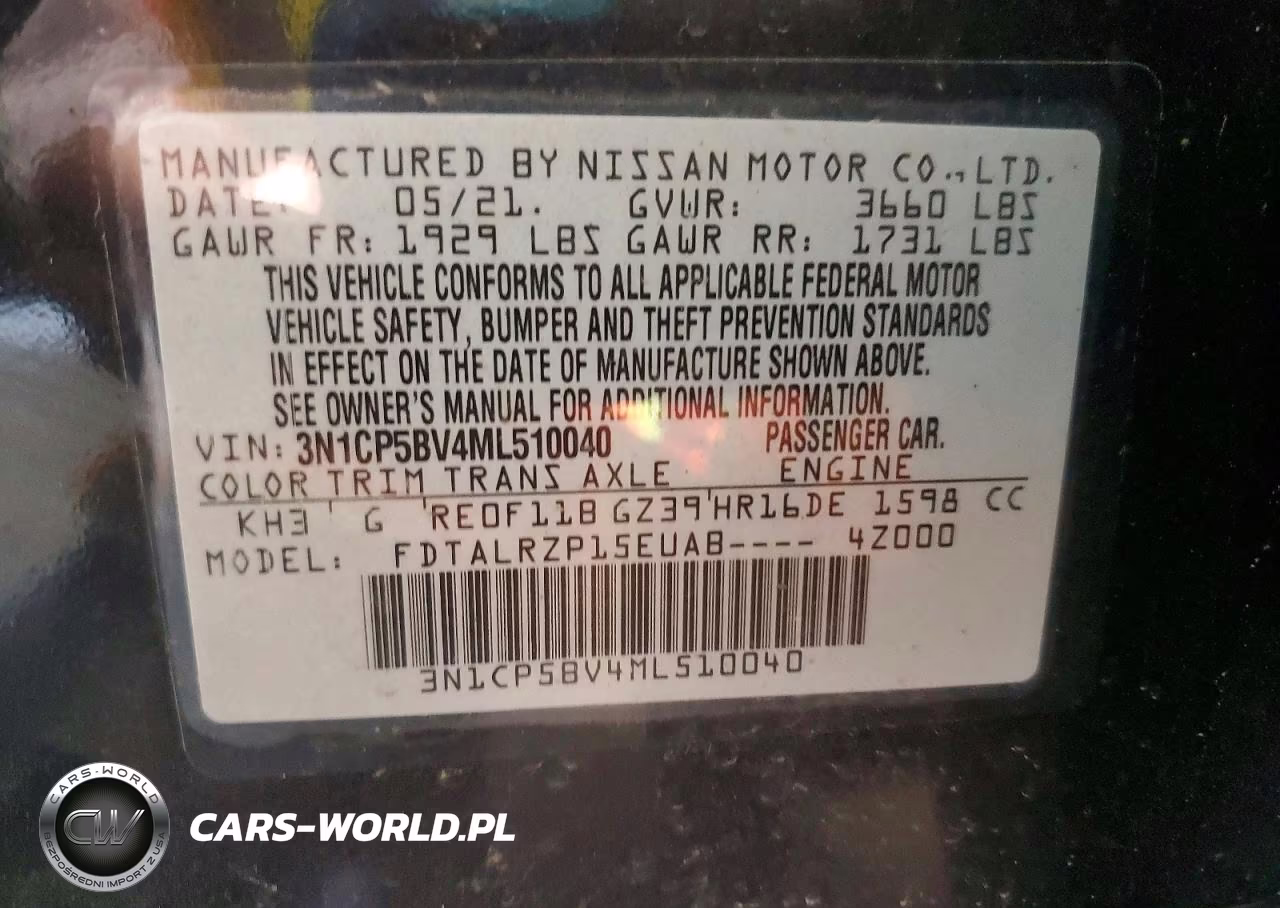 2021 Nissan Kicks S VIN:3N1CP5BV4ML510040 - 13