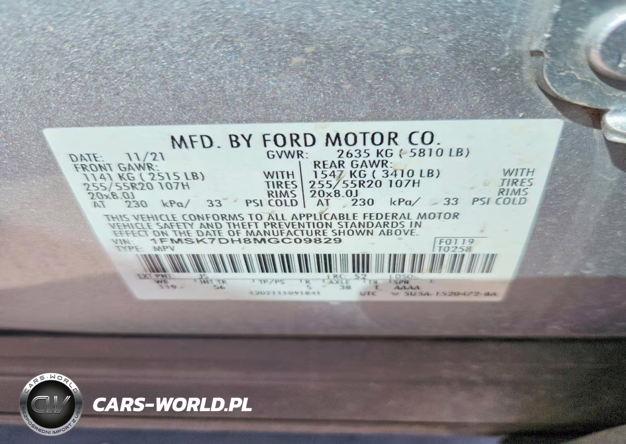 2021 Ford Explorer Xlt VIN:1FMSK7DH8MGC09829 - 14
