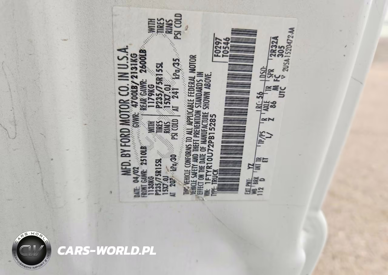 2002 Ford Ranger VIN:1FTYR10U72PB15285 - 12