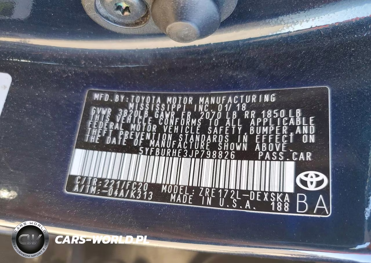 2018 Toyota Corolla Se VIN:5YFBURHE3JP798826 - 12