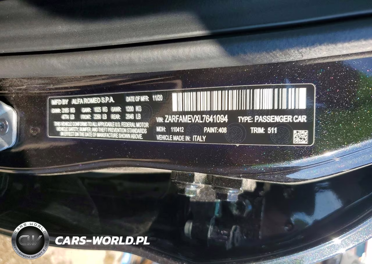2020 Alfa Romeo Giulia Quadrifoglio VIN:ZARFAMEVXL7641094 - 13