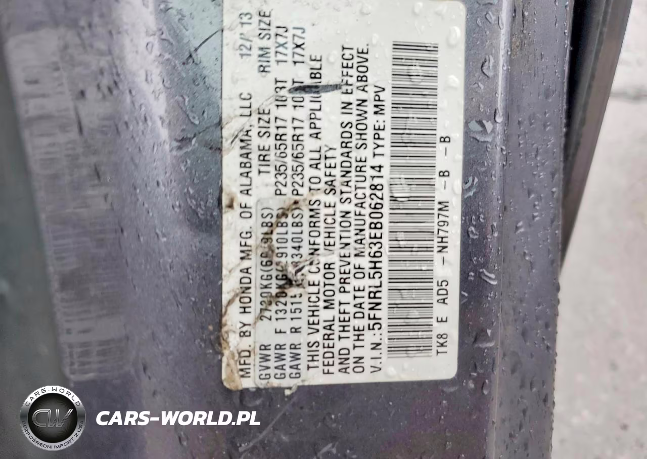 2014 Honda Odyssey Exl VIN:5FNRL5H63EB062814 - 13
