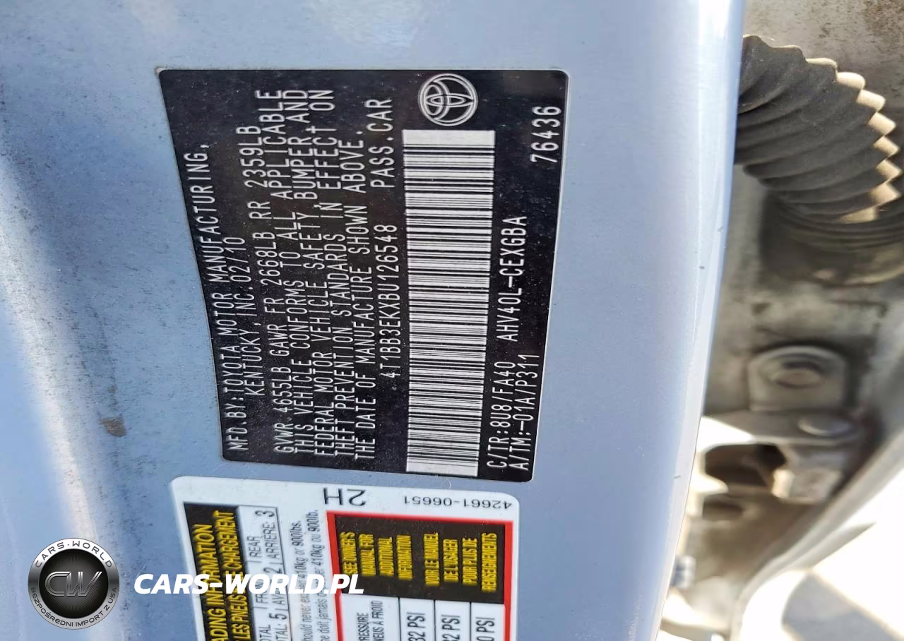 2011 Toyota Camry Hybrid VIN:4T1BB3EKXBU126548 - 13