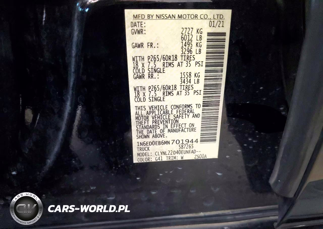 2021 Nissan Frontier Sv VIN:1N6ED0EB6MN701944 - 12