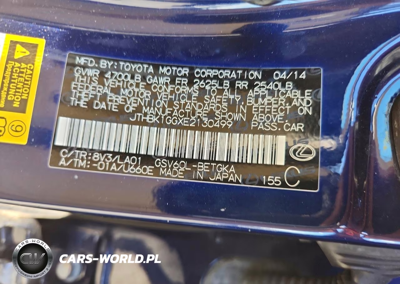 2014 Lexus Es 350 VIN:JTHBK1GGXE2130499 - 12