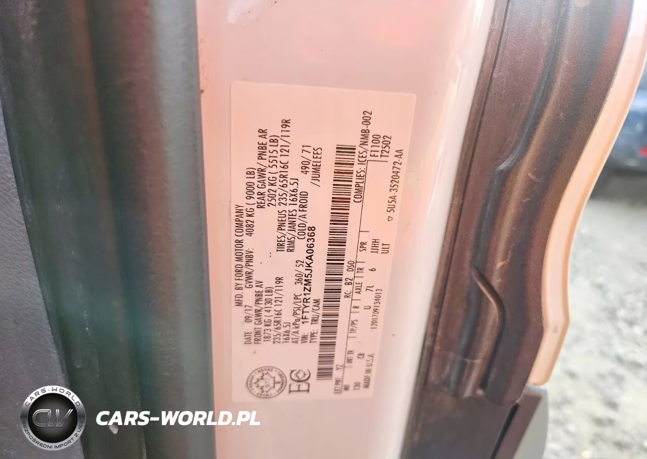 2018 Ford Transit T-250 VIN:1FTYR1ZM5JKA06368 - 12