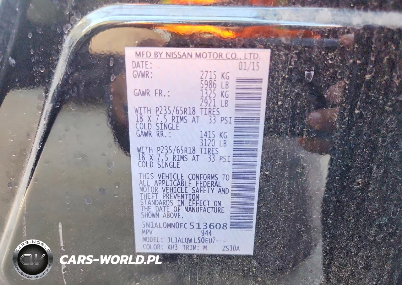 2015 Infiniti Qx60 Base VIN:5N1AL0MN0FC513608 - 14