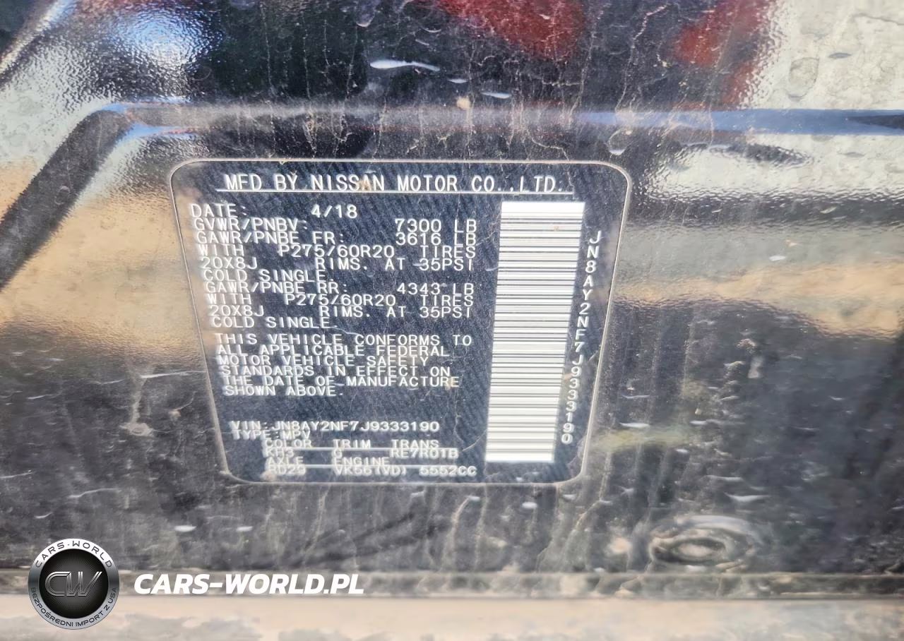 2018 Nissan Armada Platinum VIN:JN8AY2NF7J9333190 - 13