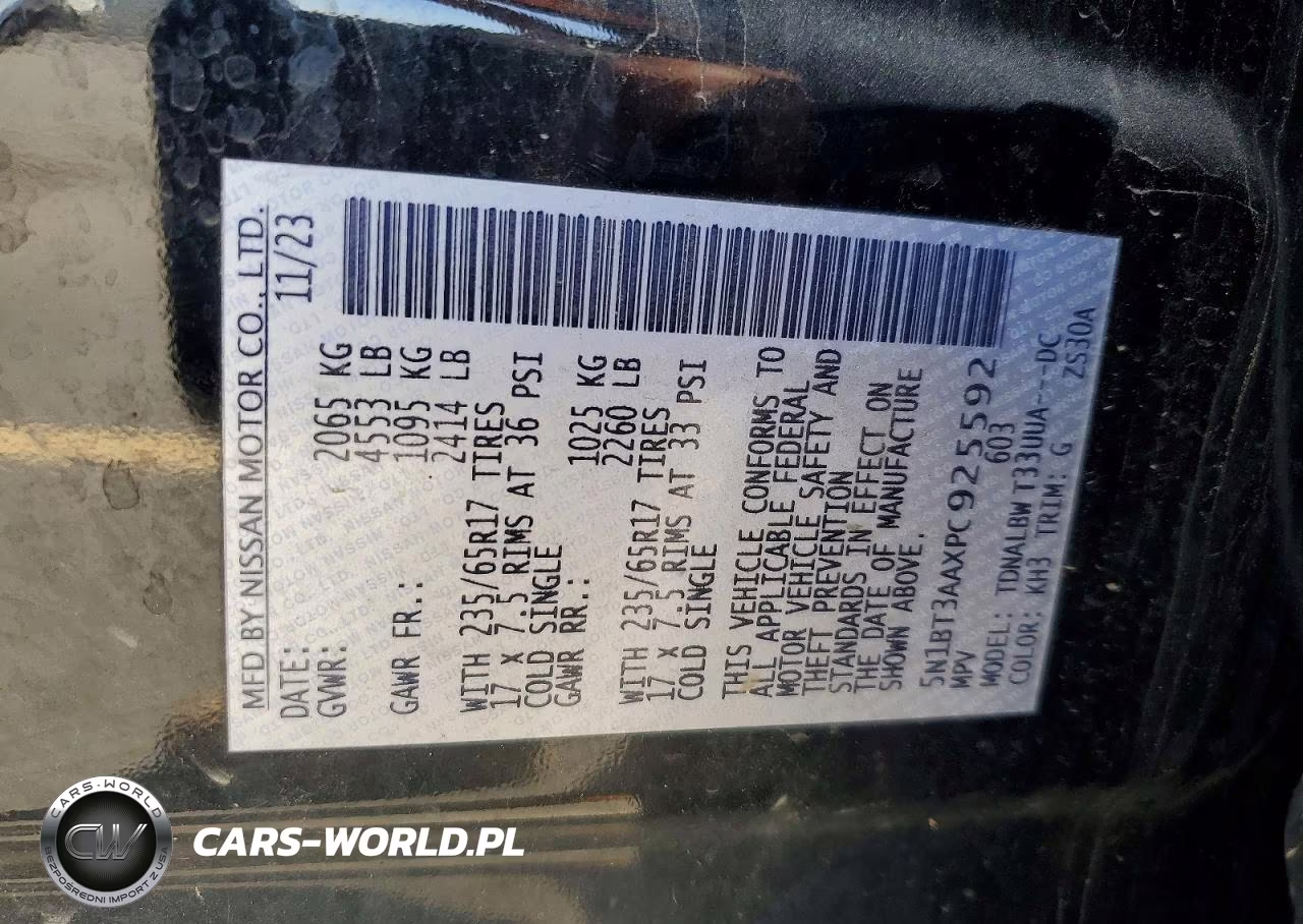 2023 Nissan Rogue S VIN:5N1BT3AAXPC925592 - 14