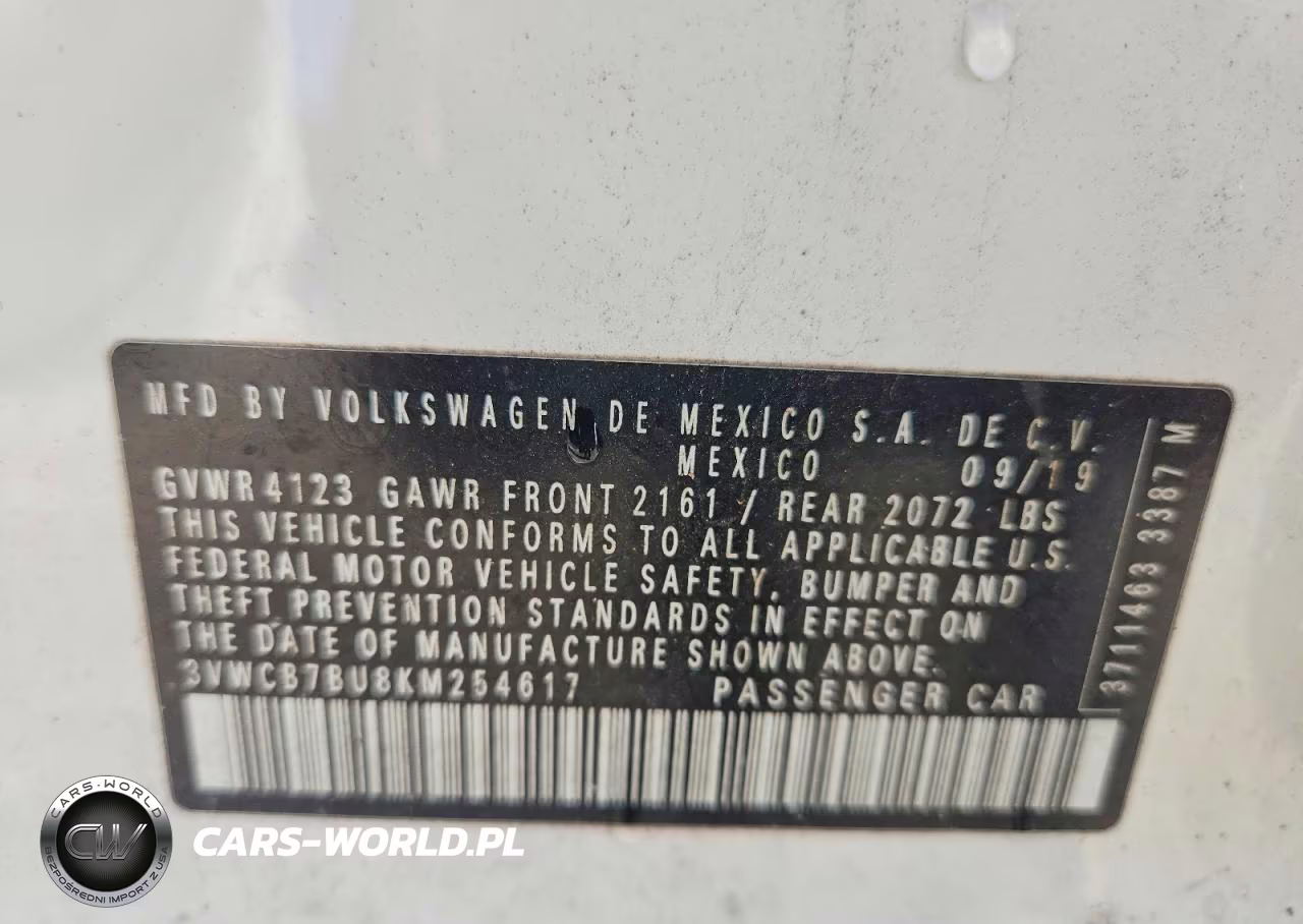 2019 Volkswagen Jetta S VIN:3VWCB7BU8KM254617 - 13