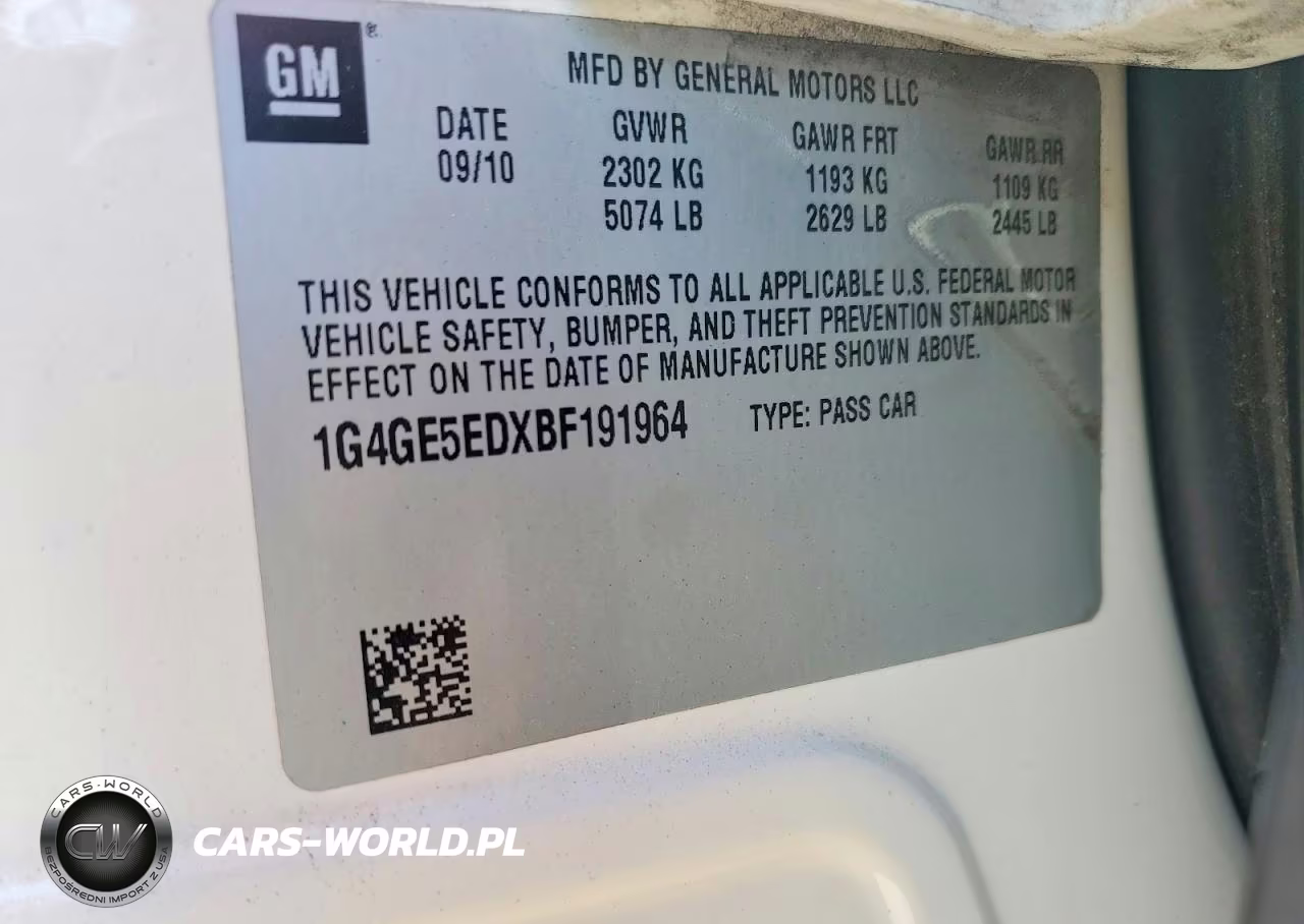 2011 Buick Lacrosse Cxs VIN:1G4GE5EDXBF191964 - 12