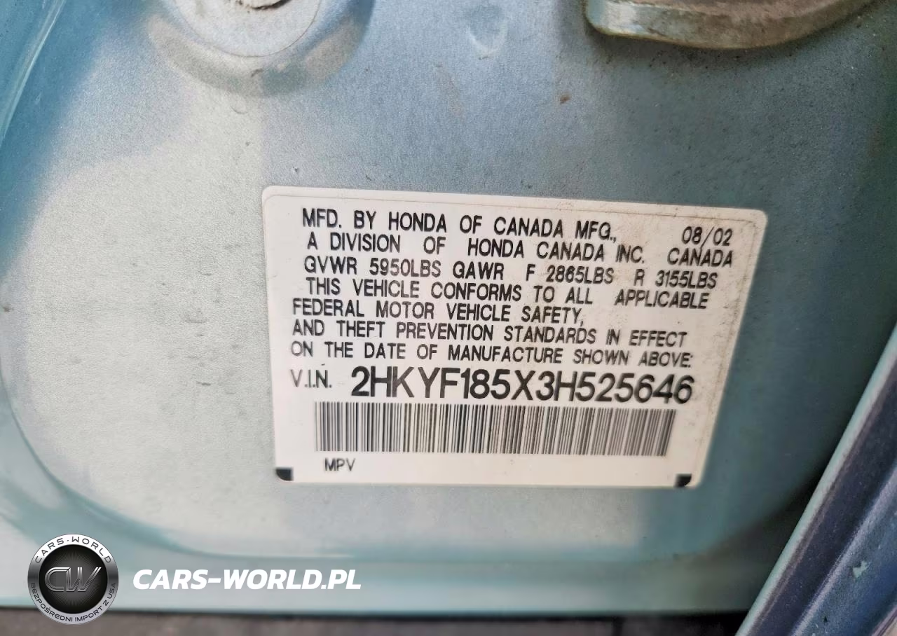 2003 Honda Pilot Exl VIN:2HKYF185X3H525646 - 13