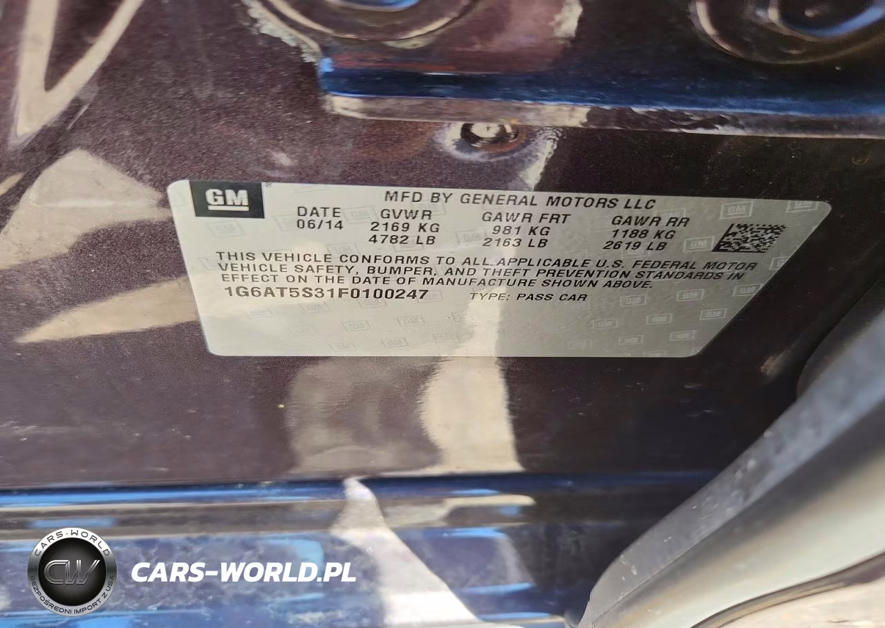 2015 Cadillac Cts Premium Collection VIN:1G6AT5S31F0100247 - 12