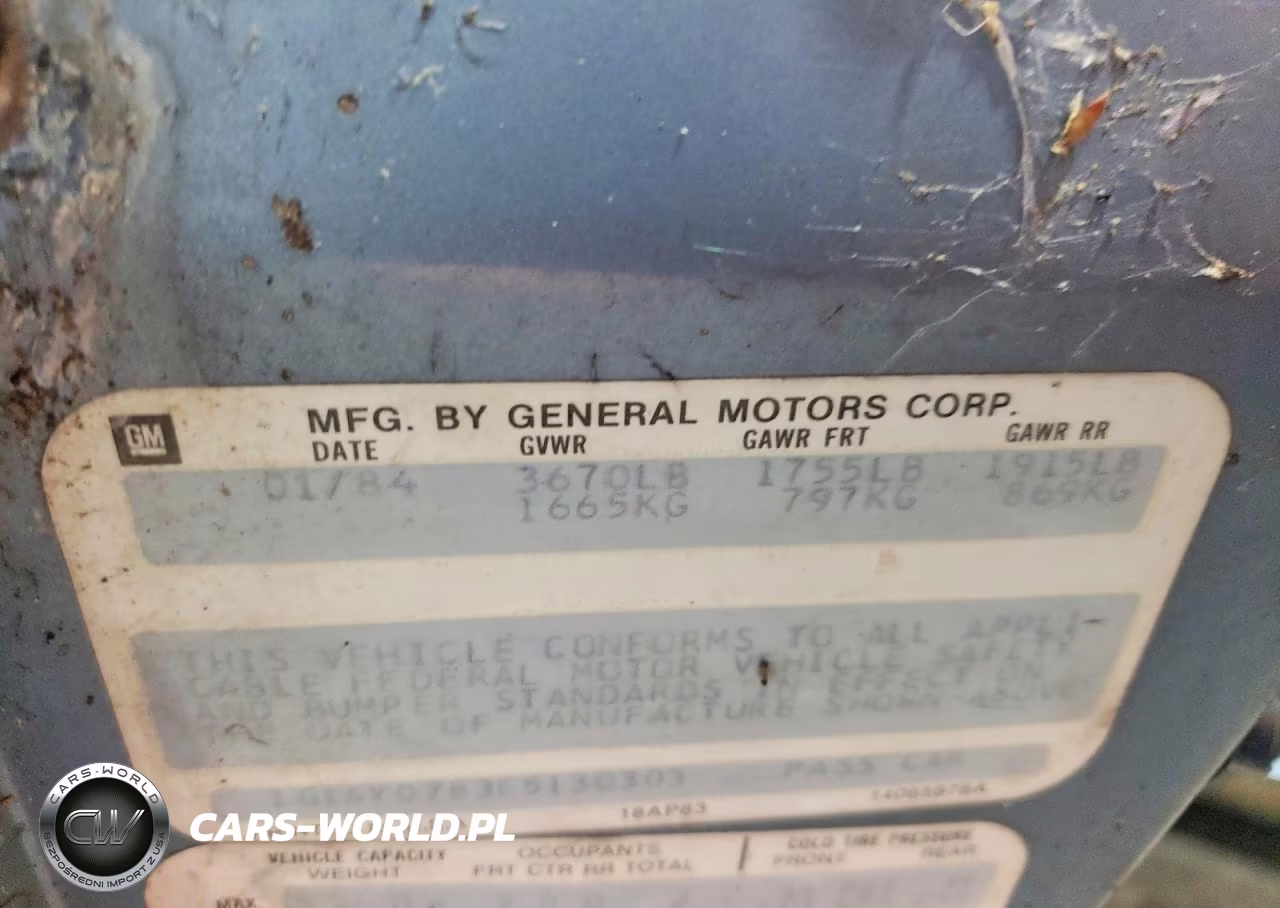 1984 Chevrolet Corvette VIN:1G1AY0783E5130303 - 13