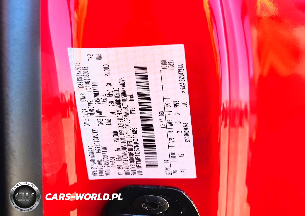2022 Ford F150 VIN:1FTMF1C57NKD11689 - 12