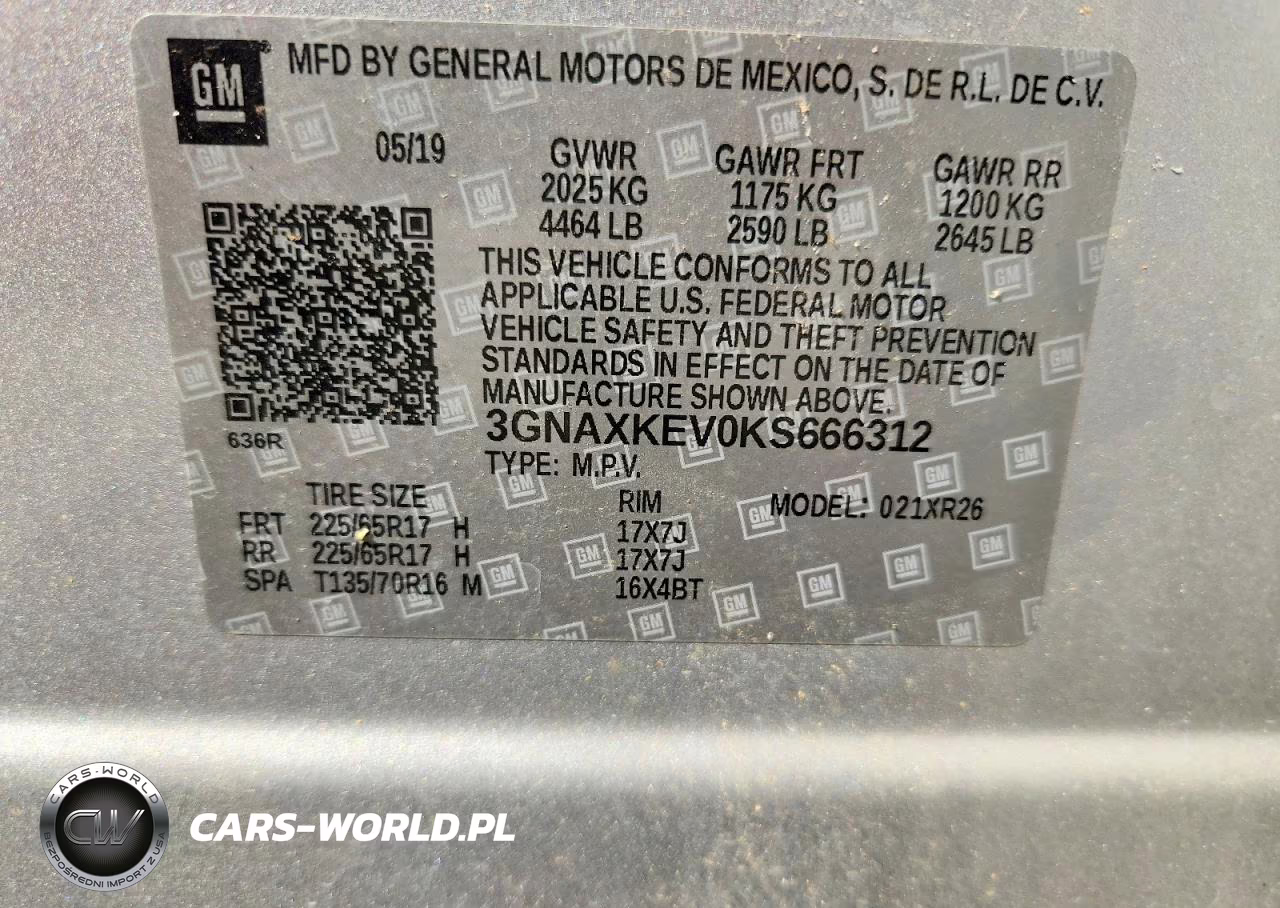 2019 Chevrolet Equinox Lt VIN:3GNAXKEV0KS666312 - 13