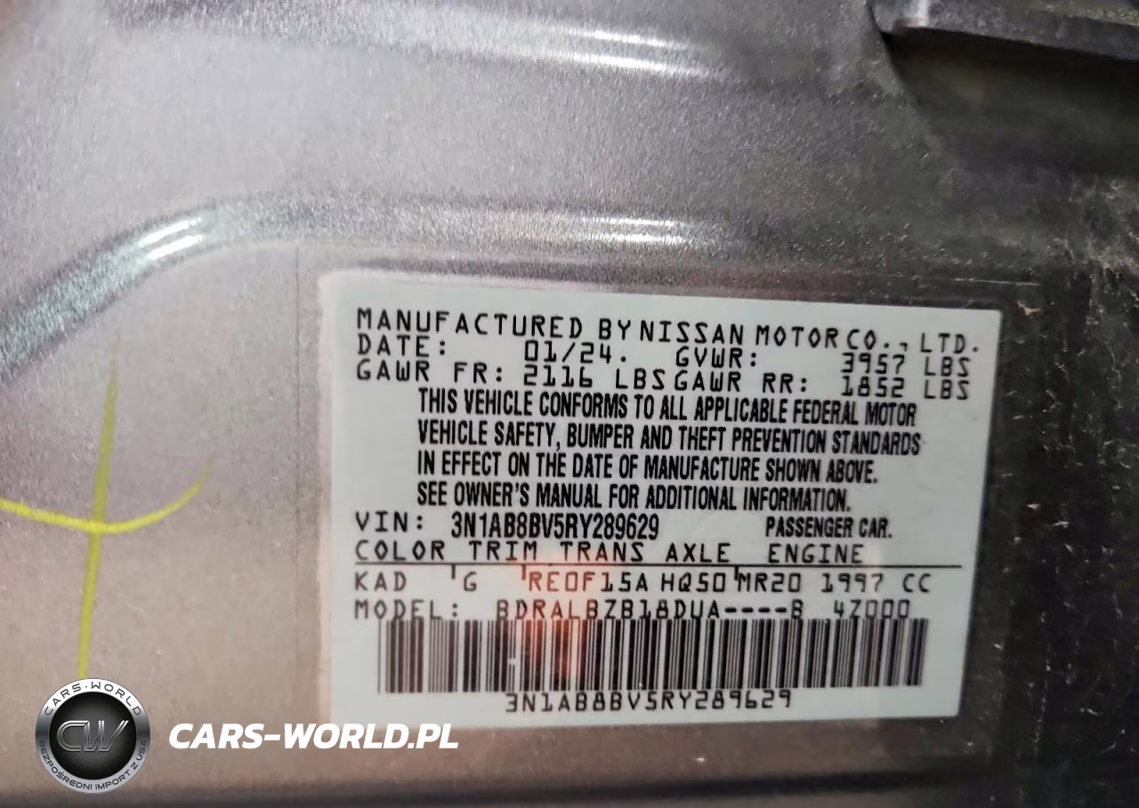 2024 Nissan Sentra S VIN:3N1AB8BV5RY289629 - 13