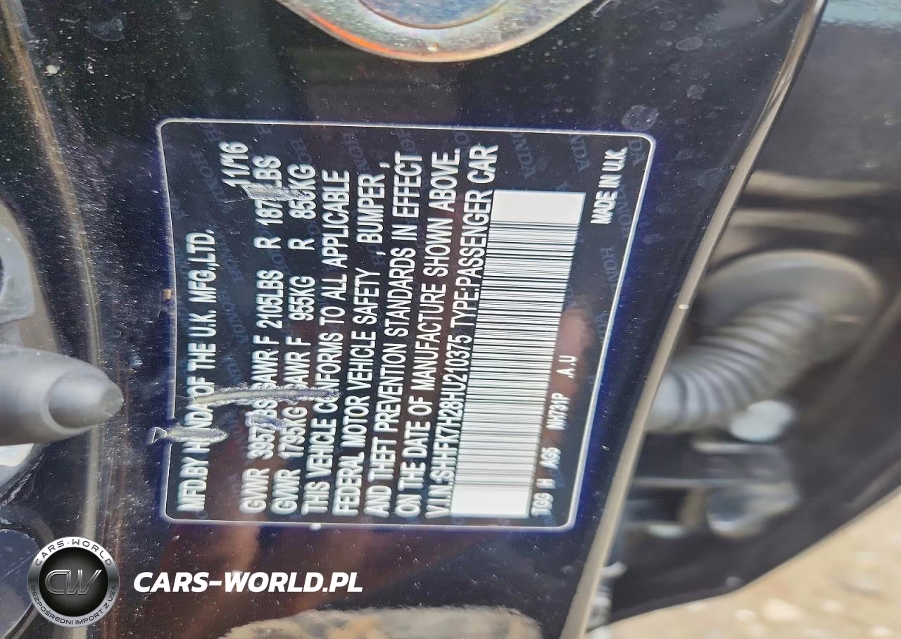 2017 Honda Civic Lx VIN:SHHFK7H28HU210375 - 12