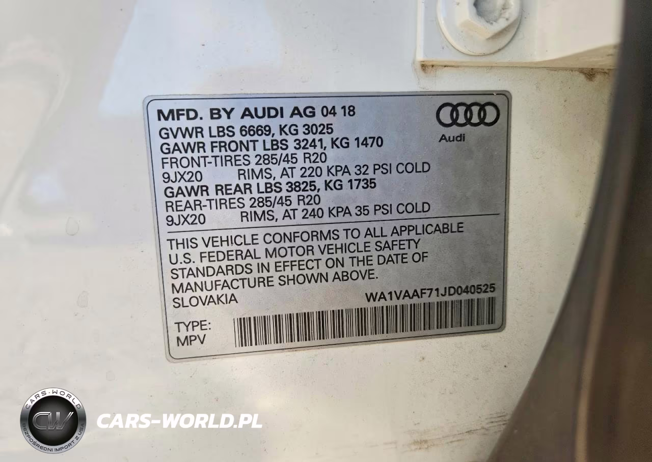 2018 Audi Q7 Prestige VIN:WA1VAAF71JD040525 - 13