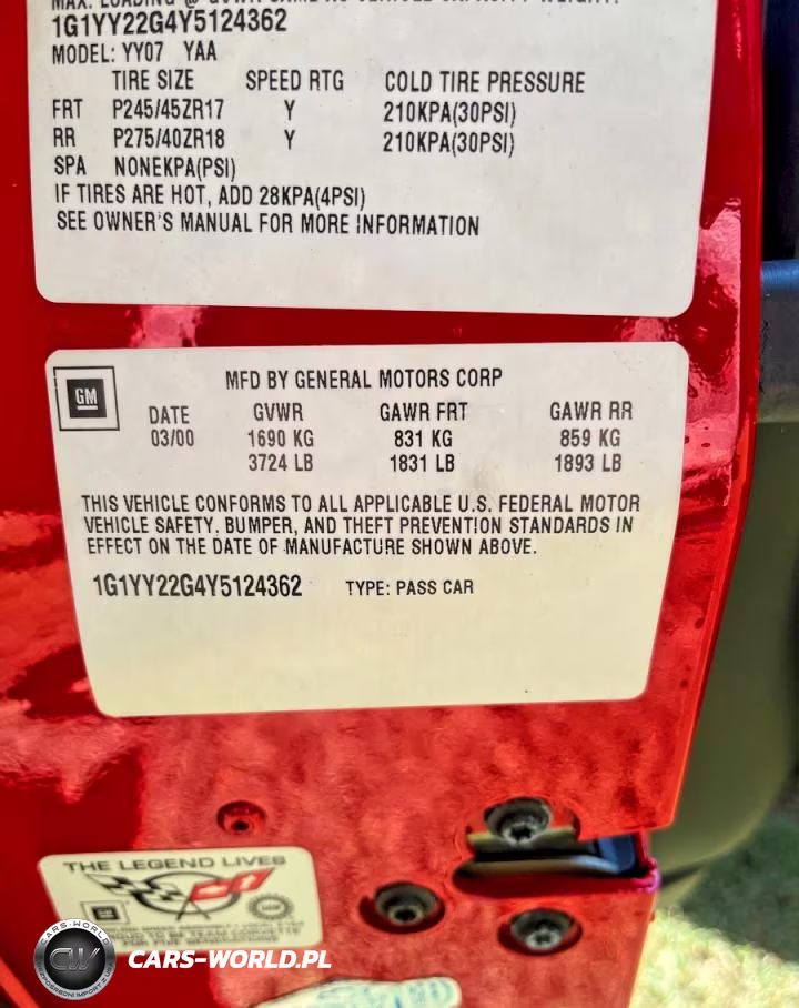 2000 Chevrolet Corvette VIN:1G1YY22G4Y5124362 - 10