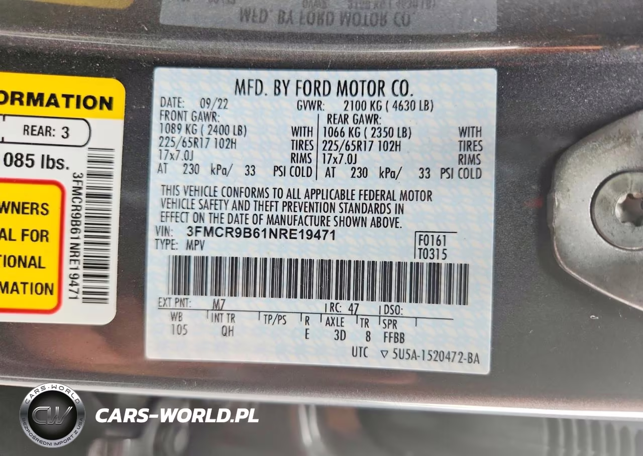 2022 Ford Bronco Sport Big Bend VIN:3FMCR9B61NRE19471 - 12