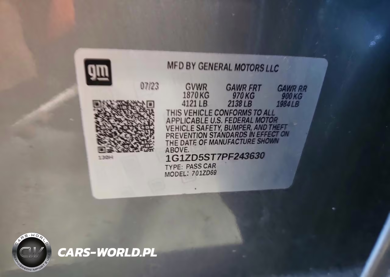 2023 Chevrolet Malibu Lt VIN:1G1ZD5ST7PF243630 - 12