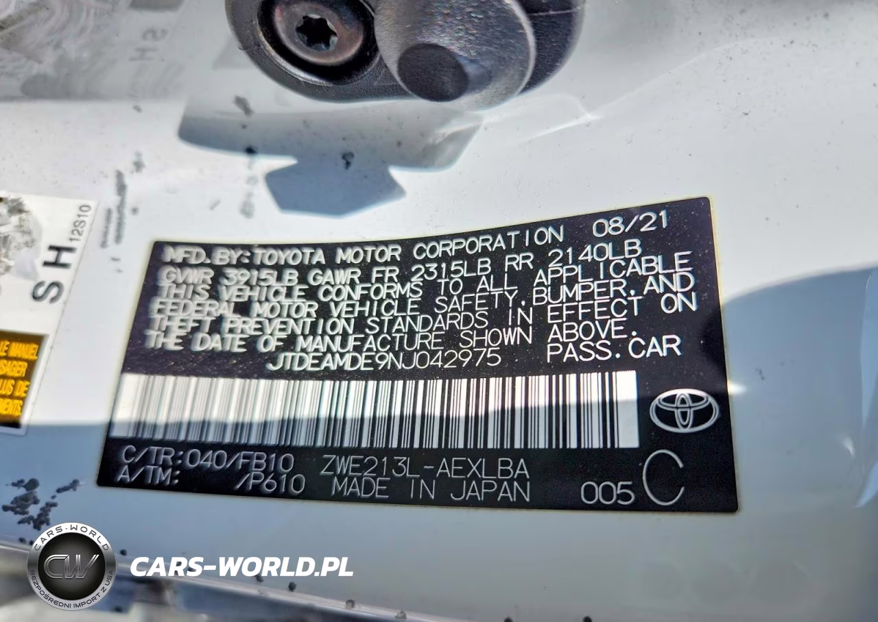 2022 Toyota Corolla Le VIN:JTDEAMDE9NJ042975 - 12