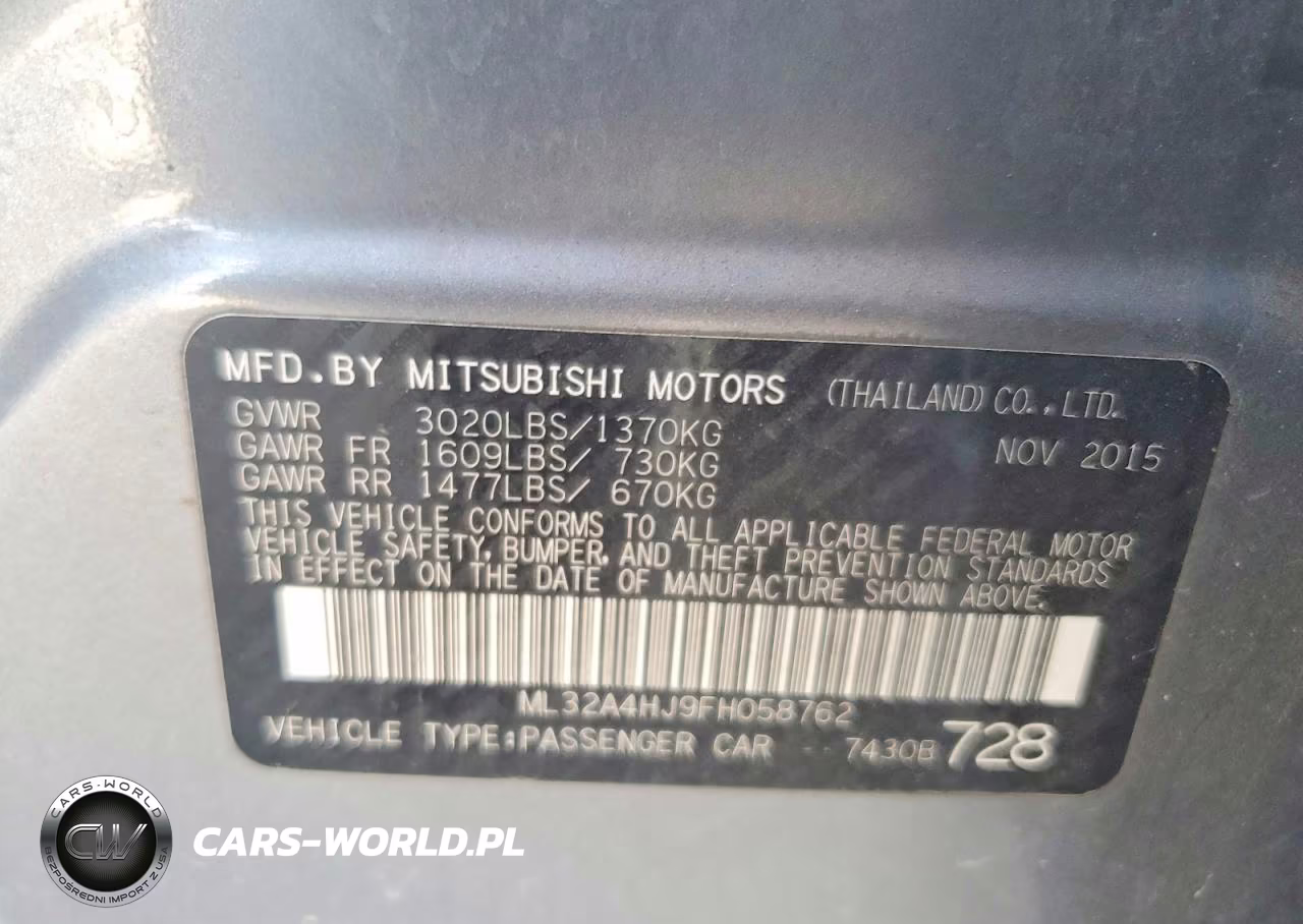 2015 Mitsubishi Mirage Es VIN:ML32A4HJ9FH058762 - 12