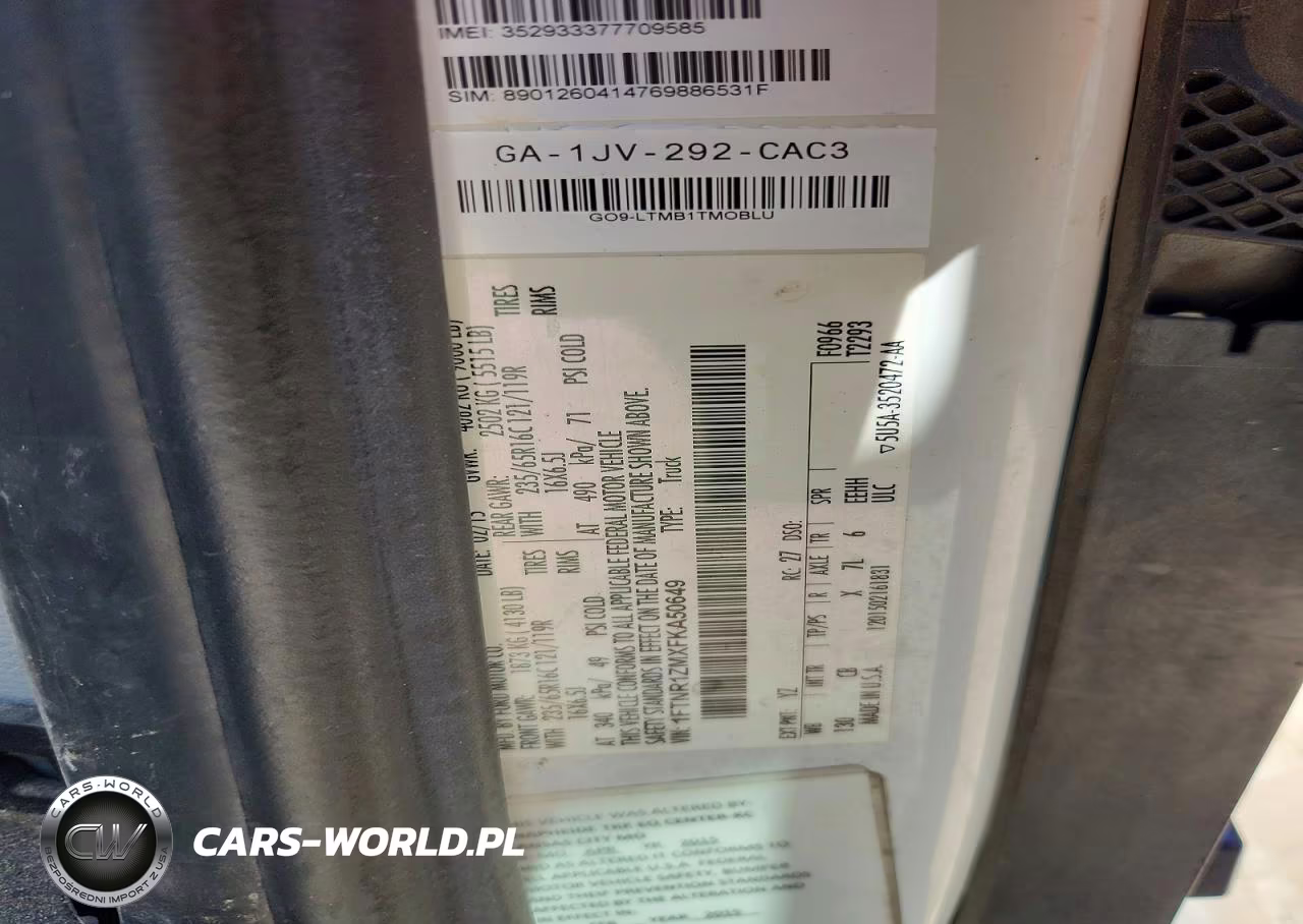 2015 Ford Transit T-250 VIN:1FTNR1ZMXFKA50649 - 12